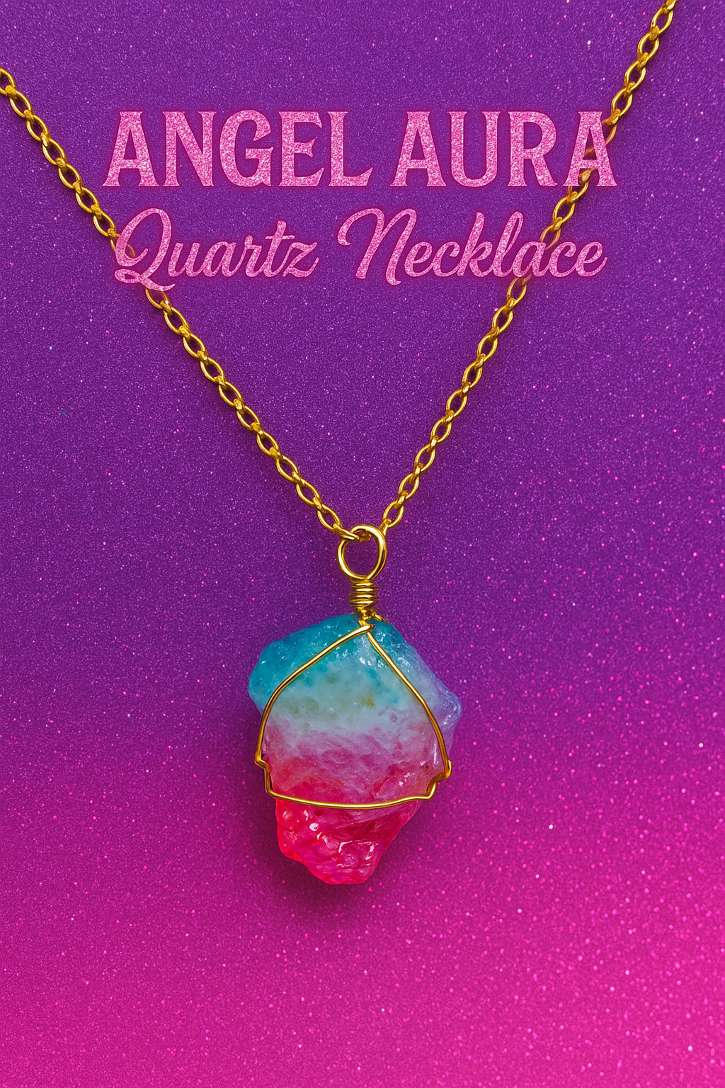 Angel Aura Quartz Necklace